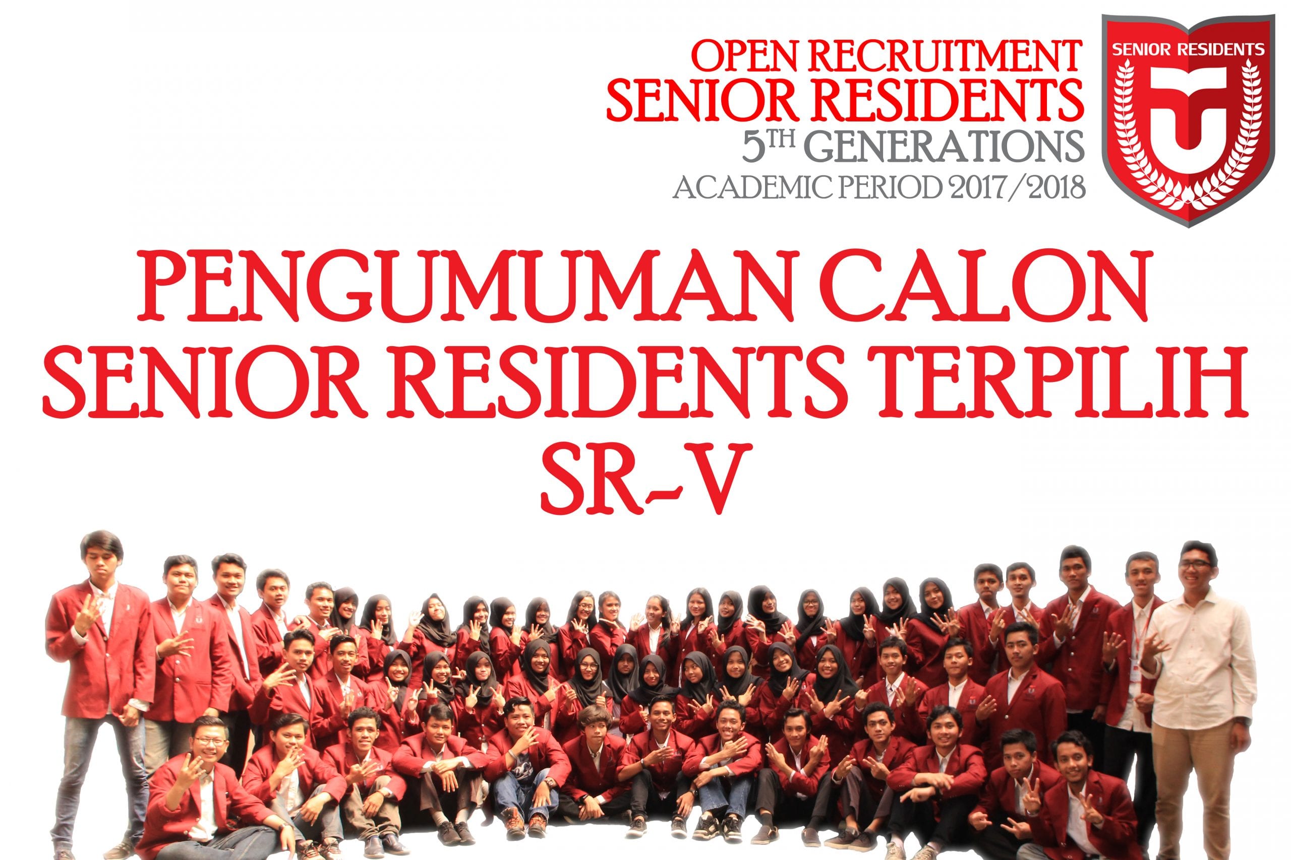 [PENGUMUMAN] Calon Senior Residents Terpilih SR-V